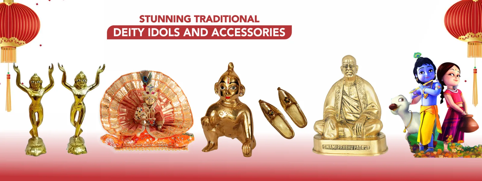 Warm devotional home altar with a brass diya