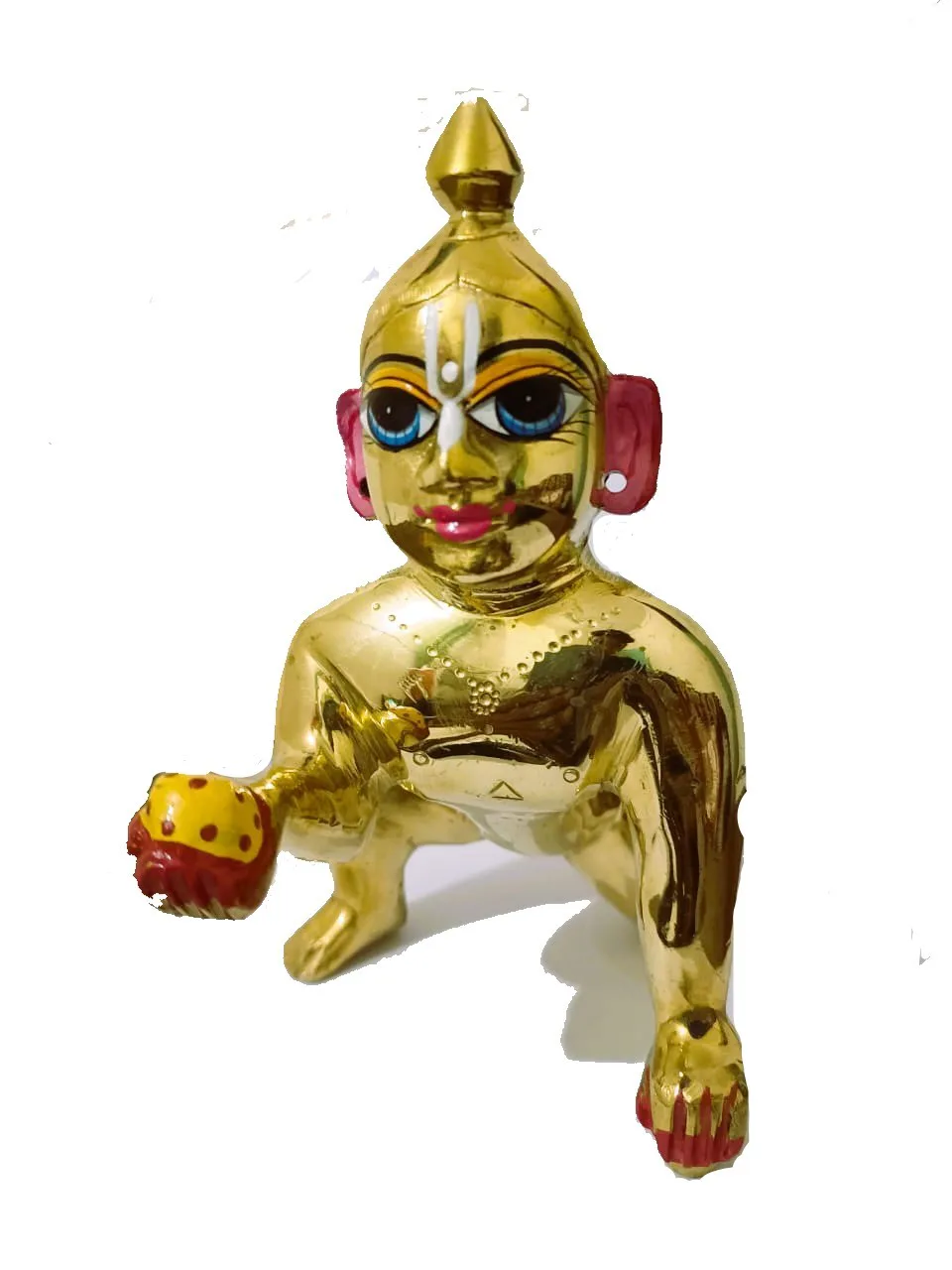 Solid Golden laddu Gopal, Height 7'.5" Inches, Weight 1.900 gram