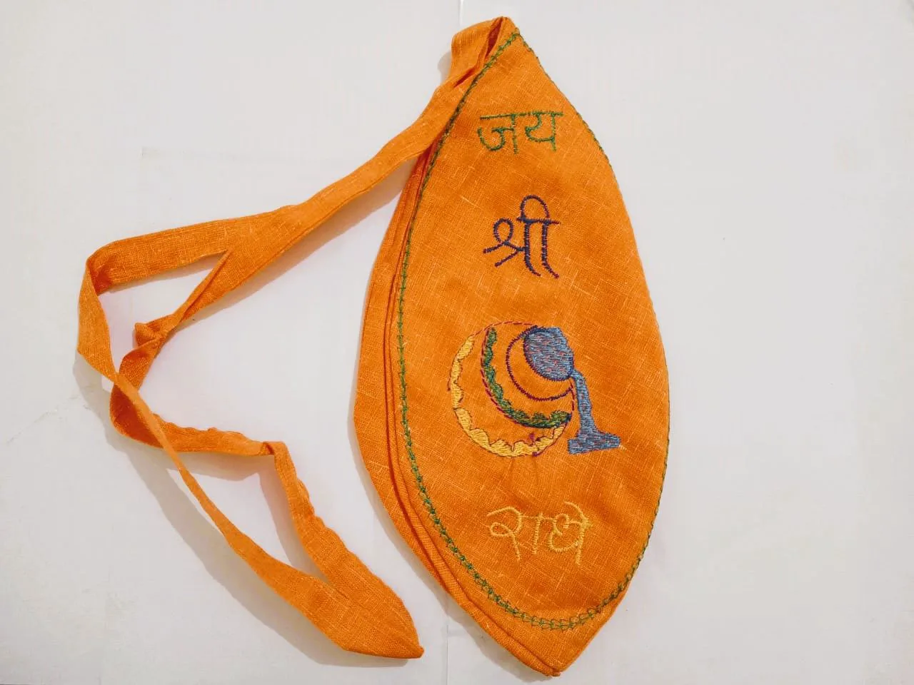 Radhe Krishna Bag to Carry Spiritual Books and Garland (RED)