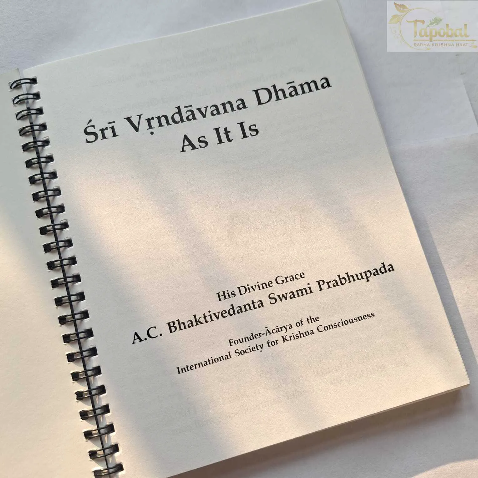 Sri Vrindavan Dhama As It Is Book By By A.C. Bhaktivedanta Swami Prabhupada (English Edition)