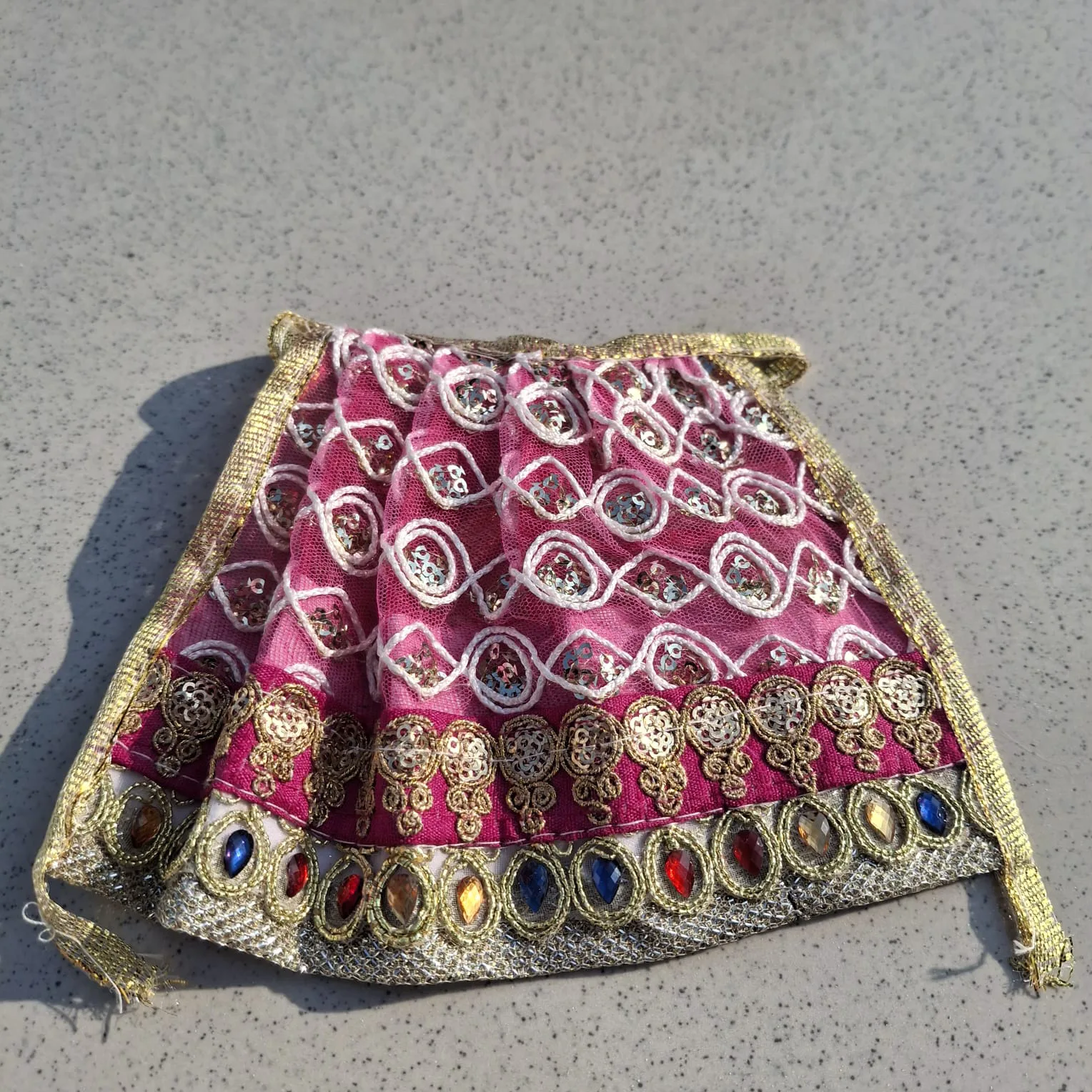 Buy Pure Radha Krishna Brass Murti Dress for 19cm Idol
