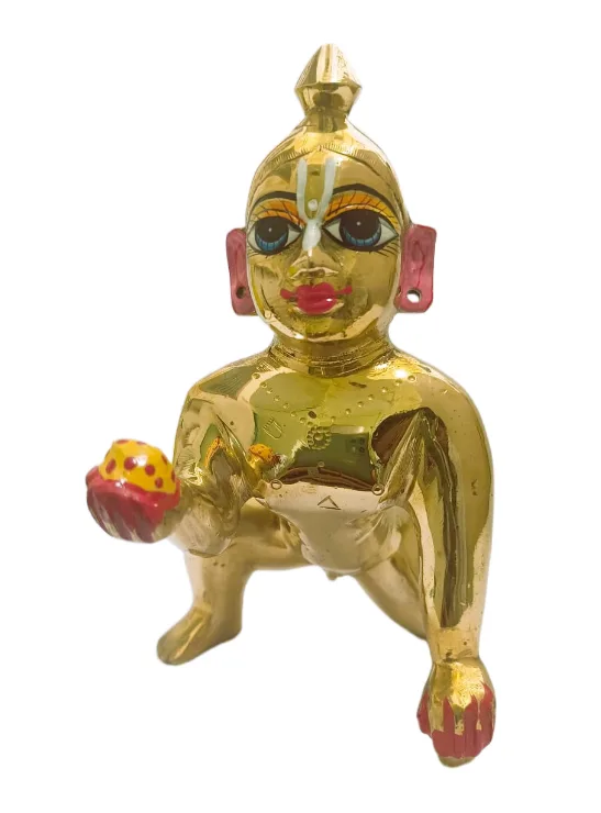 Laddu Chor Laddu Gopal For Worship, Height 5" Inches (Weight 660gram)