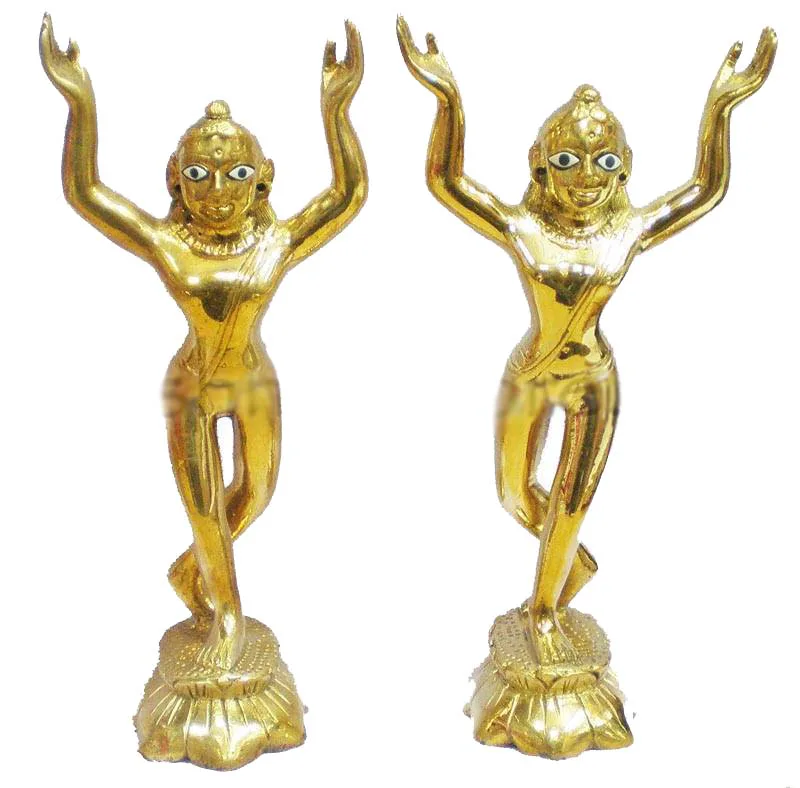 Gaura Nitai Deities Lotus Base (8" brass)